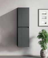 Товар: Шкаф пенал Orka Likya 40 3001084 подвесной Антрацит матовый - фото 2 Шкаф пенал Orka Likya 40 3001084 подвесной Антрацит матовый — фото 2, Мебель для ванной