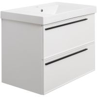 Тумба под раковину La Fenice Elba 80 FNC-01-ELB-B-80-2 подвесная Белая матовая — фото 1, Мебель для ванной