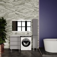 Тумба под раковину Style Line Даллас Леон 120 Люкс Plus Серая арт-СС-00002449 — фото 7, Тумбы под раковину