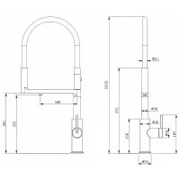 Смеситель для кухни Paulmark Tornado To213402-BG Брашированное золото — фото 15, Смесители для кухни