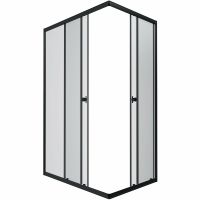 Душевой уголок Triton Вента-Блэк 100х80 Щ0000057858 профиль Черный стекло прозрачное — фото 1, Прямоугольные душевые уголки