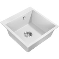 Кухонная мойка Milacio Murcia 51 Cuarzo MC.77022 Белая — фото 1, Кухонные мойки