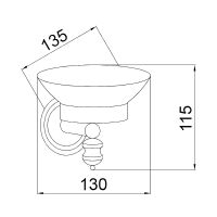 Мыльница Boheme Vogue Nero 10183 Хром — фото 2, Мыльницы