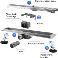 Товар: Душевой лоток Gappo G88007-3 с решеткой Нержавеющая сталь - фото 7 Душевой лоток Gappo G88007-3 с решеткой Нержавеющая сталь — фото 7, Душевые лотки