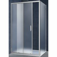 Душевой уголок Vincea Alpha 100x90 VSR-3AL9010MT профиль Хром стекло текстурное — фото 10, Прямоугольные душевые уголки