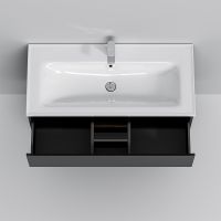 Тумба под раковину AM.PM X-Joy 100 M85AFHX1002BM подвесная Черная матовая — фото 5, Мебель для ванной