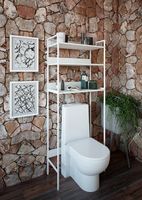 Товар: Стеллаж Sanflor 64 82613185 над сантехникой Белый муар - фото 3 Стеллаж Sanflor 64 82613185 над сантехникой Белый муар — фото 3, Стеллажи для ванной комнаты