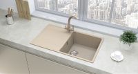 Кухонная мойка Ulgran Quartz Prima 850-02 Лен — фото 2, Кухонные мойки