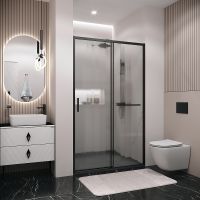 Товар: Душевая дверь Grossman Style 130 100.K33.05.130.21.02 профиль Черный матовый стекло шиншилла - фото 3 Душевая дверь Grossman Style 130 100.K33.05.130.21.02 профиль Черный матовый стекло шиншилла — фото 3, Раздвижные душевые двери