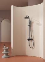 Товар: Душевая система Splenka S221.24.06 Черная матовая - фото 2 Душевая система Splenka S221.24.06 Черная матовая — фото 2, Душевые стойки