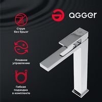 Смеситель для раковины Agger Great Хром арт-A2812111 — фото 2, Смесители для раковины