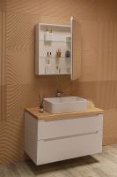 Зеркальный шкаф Silver Mirrors Фиджи Flip 70 LED-00002977 с подсветкой Белый с бесконтактным сенсором — фото 17, Зеркальные шкафы в ванную