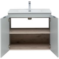 Тумба под раковину Aquanet Алвита New 80 277528 подвесная Серая матовая — фото 4, Мебель для ванной