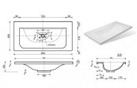 Товар: Раковина Эстет Бали 90 ФР-00001472 Белая - фото 5 Раковина Эстет Бали 90 ФР-00001472 Белая — фото 5, Раковины встраиваемые сверху