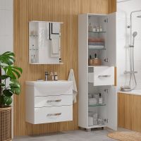 Шкаф пенал Volna Onda 40 pnONDA40-01 Белый — фото 6, Пеналы для ванной комнаты