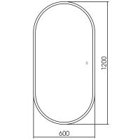 Зеркало Abber See 60 AG6113SMult с подсветкой с сенсорным выключателем и диммером — фото 3, Мебель для ванной