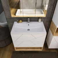 Товар: Тумба под раковину Бриклаер Кристалл 80 4627125415968 подвесная Белая - фото 9 Тумба под раковину Бриклаер Кристалл 80 4627125415968 подвесная Белая — фото 9, Мебель для ванной