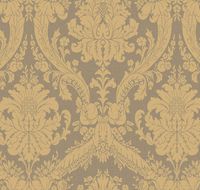 Обои Milassa Gem Gem7 010 Флизелин (1*10,05) Коричневый/Золото, Дамаск — фото 1, Обои для стен