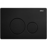 Клавиша смыва Abber AC0121MB Черная матовая — фото 1, Комплектующие для душевого оборудования