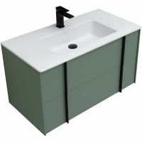 Тумба под раковину Allen Brau Reality 90 1.32006.CGM подвесная Олива матовая — фото 12, Тумбы под раковину