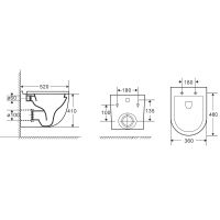 Унитаз Grossman GR-4483SQ подвесной Белый глянцевый с сиденьем Микролифт — фото 10, Унитазы