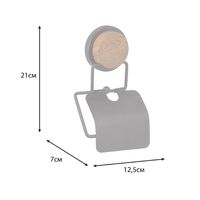 Держатель туалетной бумаги Fixsen Magic Wood FX-46010 с крышкой Черный матовый — фото 3, Держатели туалетной бумаги