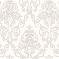 Обои Prima Italiana Ducale 80221 Винил на флизелине (1,06*10,05) Белый/Серый/Серебряный, Дамаск — фото 1, Обои для стен