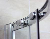 Душевой уголок Cezares Pratico R-2 90x90 PRATICO-R-2-90-P-Cr профиль Хром стекло рифленое — фото 4, Душевые уголки четверть круга