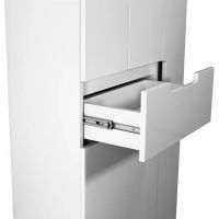 Шкаф пенал Style Line Оптима 70 ЛС-000010058 с бельевой корзиной Белый — фото 4, Мебель для ванной