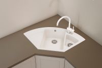 Кухонная мойка Ulgran Quartz Marta 1000-02 Лен — фото 2, Кухонные мойки