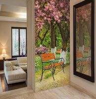 Фотообои Divino L-036 Фактура живопись Винил на флизелине (1*2,7) Разноцветный, Деревья — фото 3, Обои для стен