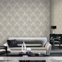 Обои Decori-Decori Mirabilia 83416 Винил на флизелине (1,06*10,05) Бежевый, Дамаск — фото 3, Обои для стен