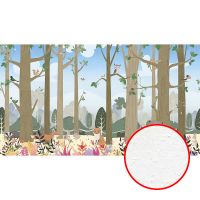 Фреска детская Ortograf Little Friends 34410 Фактура бархат FX Флизелин (5,4*3) Разноцветный, Деревья/Животные — фото 1, Фрески