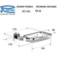 Мыльница Remer Forma Хром арт-FR11CR — фото 2, Мыльницы