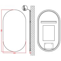 Зеркало Boheme Armadi Art Vallessi 60 568-G-MDF с подсветкой Золото — фото 4, Мебель для ванной