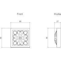 Товар: Квадрат Европласт 27x86x86 мм арт-1.54.017 - фото 2 Квадрат Европласт 27x86x86 мм арт-1.54.017 — фото 2, Колонны