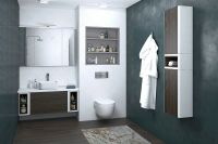 Тумба под раковину Aquaton Брук 100 1A202101BCDF0 подвесная Дуб феррара — фото 6, Тумбы под раковину