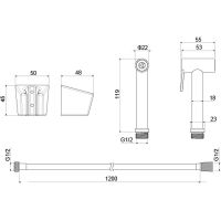 Гигиенический душ Aquatek AQ2054CR Хром — фото 4, Душевое оборудование. Душевая программа