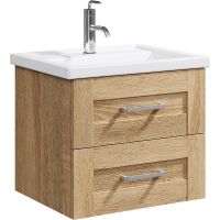 Тумба под раковину Aqwella Фостер 60 FOS01062DS подвесная Дуб сонома — фото 1, Мебель для ванной