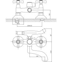 Товар: Смеситель для ванны Viko V-1512 универсальный Хром - фото 3 Смеситель для ванны Viko V-1512 универсальный Хром — фото 3, Смеситель для ванны