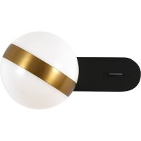 Настенный светильник Artelamp Furud A2125AP-1BK Белый Черный — фото 1, Светильники