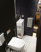 Товар: Тумба с раковиной 1MarKa Laura 40Н R У85928 Белый глянец - фото 4 Тумба с раковиной 1MarKa Laura 40Н R У85928 Белый глянец — фото 4, Мебель для ванной