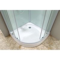 Товар: Душевая кабина Black&White Galaxy 100х100 8501100 профиль Серебристый хром задняя стенка Белая - фото 5 Душевая кабина Black&White Galaxy 100х100 8501100 профиль Серебристый хром задняя стенка Белая — фото 5, Душевые кабины