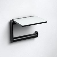 Держатель туалетной бумаги Keuco Plan 14973 370000 с полкой Черный матовый — фото 3, Держатели туалетной бумаги