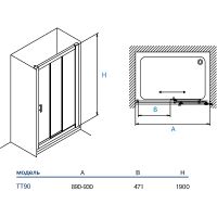 Товар: Душевая дверь Koller Pool Trend 90 TT90C профиль Хром стекло прозрачное - фото 6 Душевая дверь Koller Pool Trend 90 TT90C профиль Хром стекло прозрачное — фото 6, Душевые двери в нишу