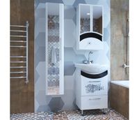 Товар: Зеркальный шкаф Mixline Радуга 46 528041 Белый Черный Одуванчик - фото 2 Зеркальный шкаф Mixline Радуга 46 528041 Белый Черный Одуванчик — фото 2, Мебель для ванной