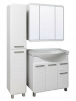 Тумба под раковину Runo Эрика 80 Белая арт-УТ000003319 — фото 3, Тумбы под раковину