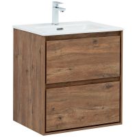 Тумба под раковину Aquanet Милан 60 336377 подвесная Дуб рустикальный — фото 1, Мебель для ванной