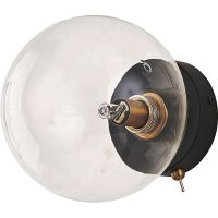 Настенный светильник Artelamp Vincent A7790AP-1BK Прозрачный Черный — фото 1, Светильники