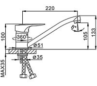 Смеситель для кухни Frap H04 F4204 Хром — фото 3, Смесители для кухни